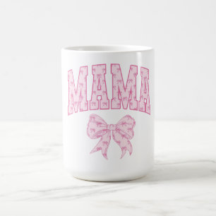 Pretty Pink Mama Lettering for Breast Cancer  Coffee Mug