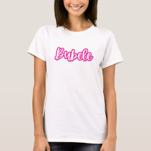 Pretty Pink Modern Bubele Text Women’s T-Shirt