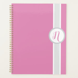 Pretty Pink Monogram Planner