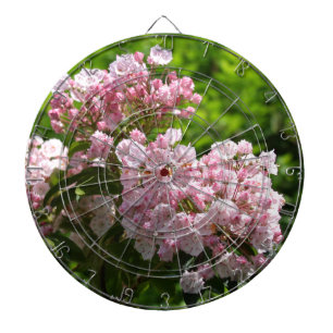 Pretty Pink Mountain Laurel Flowers Dartboard