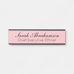 Pretty Pink Name Plate - Office Door Sign