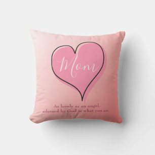 Pretty Pink ombre background Mum Cushion