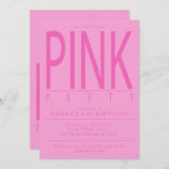 Pretty Pink Party Invitations<br><div class="desc">Pretty Pink Party Invitations. Pretty in Pink and modern party invitations features stylish text with a pink on pink look. This is a great invitation choice for bachelorette parties,  sweet 16 birthdays,  adult parties and more! Additional party supplies and decorations are available at Metro-Event.com and Metro-Events on Zazzle.</div>