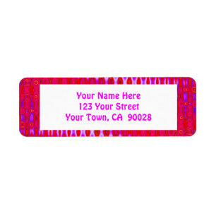 pretty pink pattern return address label