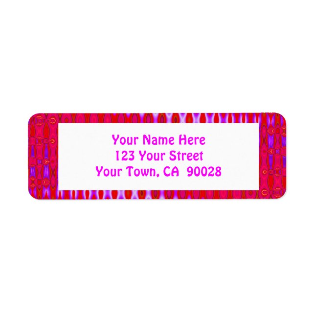 pretty pink pattern return address label (Front)