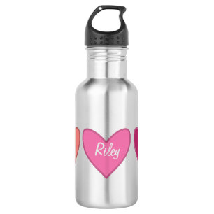 Pretty Pink & Peach Hearts 532 Ml Water Bottle