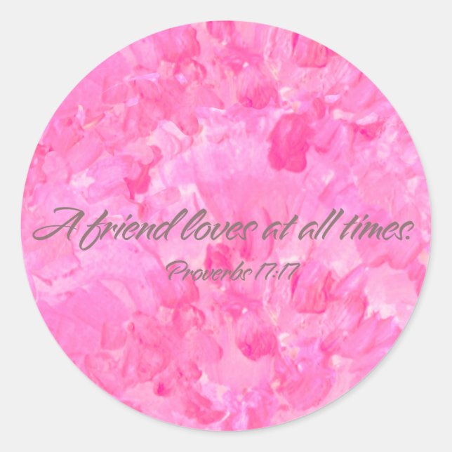 Pretty Pink Peony-A Friend Loves Sticker (Front)