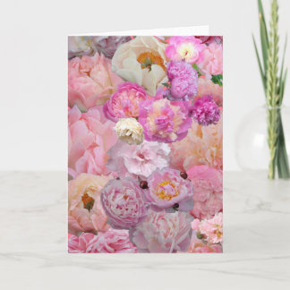 Pretty Pink Peony Collage  Card