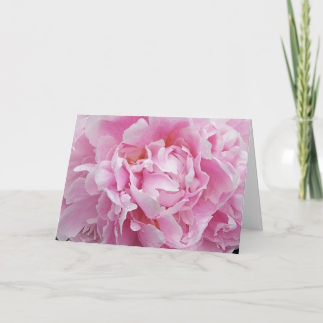 Pretty Pink Peony Note Card (Front)