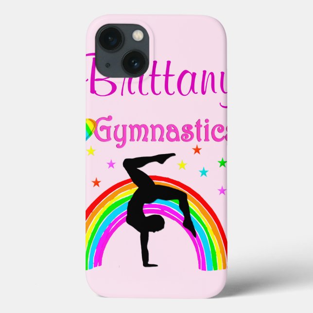 PRETTY PINK PERSONALIZED GYMNAST IPAD MINI CASE (Back)