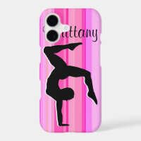 PRETTY PINK PERSONALIZED GYMNASTICS IPHONE CASE