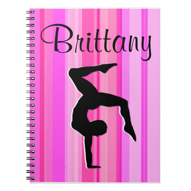 PRETTY PINK PERSONALIZED GYMNASTICS JOURNAL (Front)