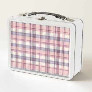 Pretty pink plaid lunchbox 