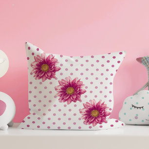 Pretty Pink Polka Dot Mums Cushion