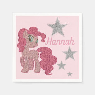 Pretty Pink Pony Personnalised Napkin