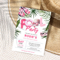 Pretty Pink Pool Party Girl Birthday