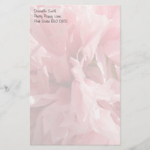 Pretty Pink Poppy Custom Stationery