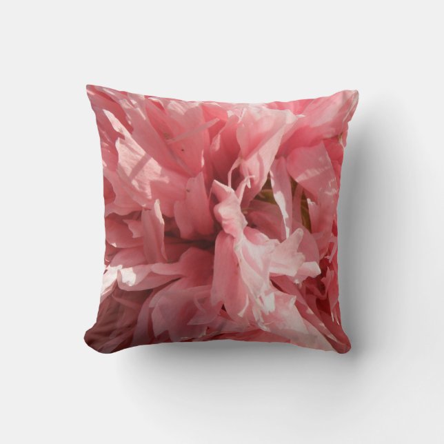 Pretty Pink Poppy Pillow (Front)