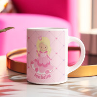 Pretty Pink Princess Blonde Girl Custom Kids