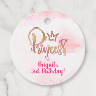 Pretty Pink Princess Favour Tags