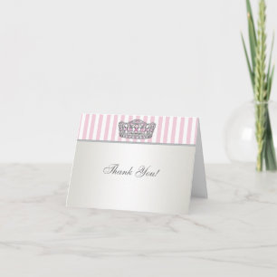 Pretty Pink Princess Thank You Card