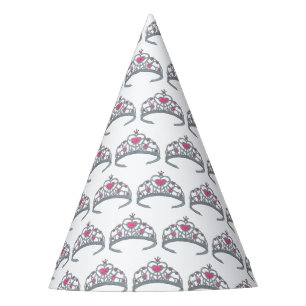 Pretty Pink Princess Tiara Birthday Party Girl Hat