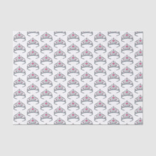 Pretty Pink Princess Tiara Birthday Party Girl Tissue Paper