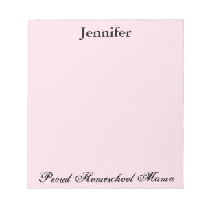Pretty Pink Proud Homeschool Mama Notepad