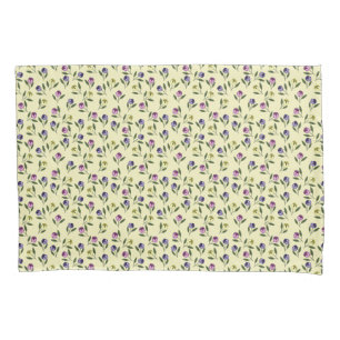 Pretty Pink Purple and Yellow Pansies Pillowcase