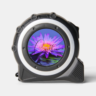 Pretty Pink Purple Water Lily Tape Measure For Her 1