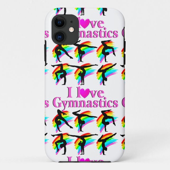PRETTY PINK RAINBOW GYMNASTICS DESIGN Case-Mate iPhone CASE (Back)