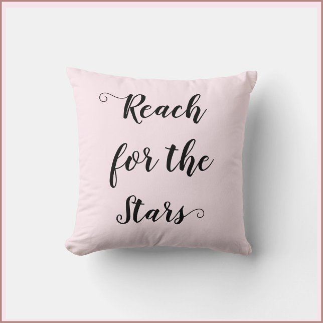 Pretty Pink Reach for the Stars Cushion (Creator Uploaded)