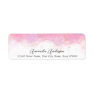 Pretty Pink Return Address Labels