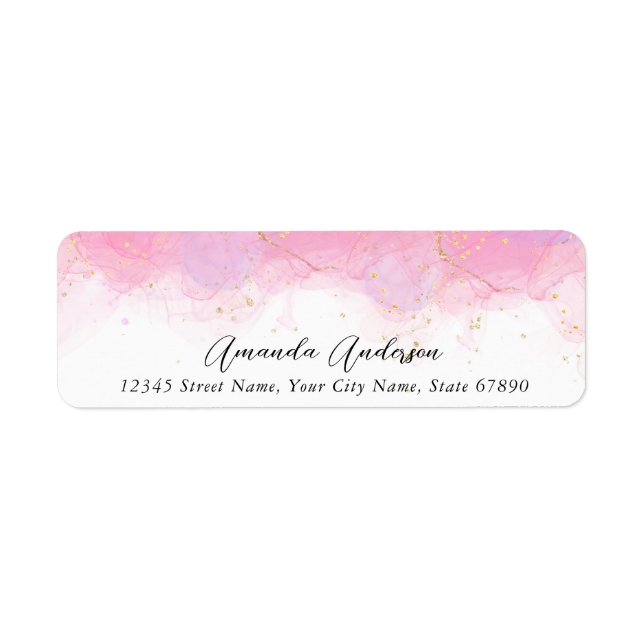 Pretty Pink Return Address Labels (Front)