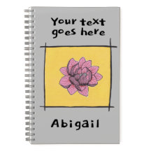 Pretty pink rose doodle, your title and name