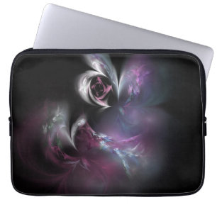 Pretty Pink Rose Fractal Laptop Sleeve