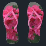 Pretty Pink Rose Geranium Thongs<br><div class="desc">Pretty Rose Geranium Women's pink floral nature Flip Flops. Perfect for anyone who loves flowers and nature. Shown with Pink Slim Straps and White Footbed. Nice gift for wedding party for beach destination weddings, or for summertime fun at the beach, vacation or anytime. See options for Wide Straps. Original Photography...</div>