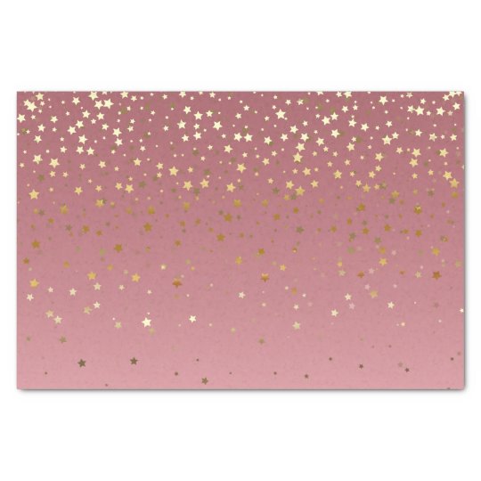 pretty pink rose gold background and glitter stars tissue christmas party crafts