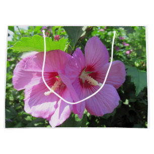 Pretty Pink Rose of Sharon Photo  Large Gift Bag