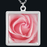 Pretty Pink Rose Pendant Necklace<br><div class="desc">Pretty pink rose on a lovely sterling silver pendant plate necklace,  by 369Design. A wonderful gift for your bridal party,  mother,  sister,  girlfriend,  or best friend. Available in a variety of colours.</div>