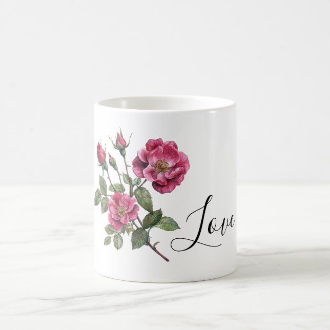 Pretty Pink Roses  Coffee Mug (Center)