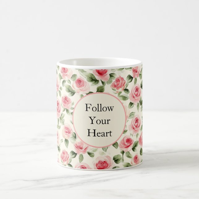 Pretty Pink Roses   Coffee Mug (Center)