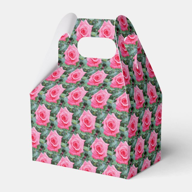 Pretty Pink Roses Favour Box (Front Side)