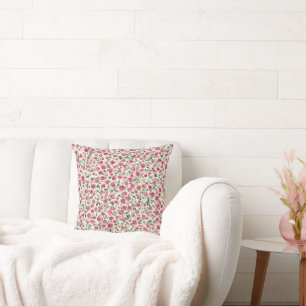 Pretty Pink Roses Floral Cushion