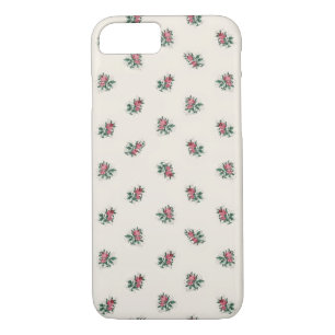 Pretty Pink Roses Girly Vintage Wallpaper Pattern iPhone 8/7 Case