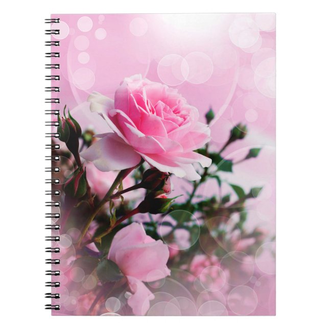 Pretty Pink Roses Notebook (Front)