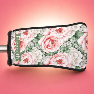 Pretty Pink Roses Personalised Golf Head Cover
