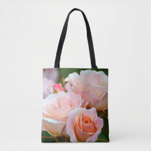 Pretty pink roses tote bag
