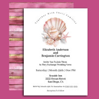 Pretty Pink Seashell and Pearls Wedding
