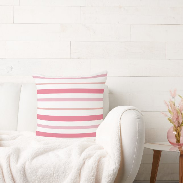 Pretty Pink Shades Lines Seamless Pattern  Cushion (Couch)